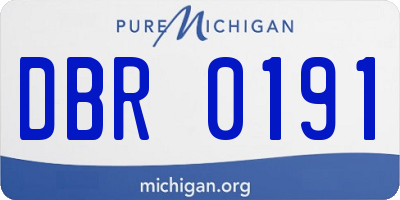 MI license plate DBR0191