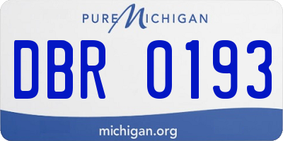 MI license plate DBR0193