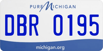 MI license plate DBR0195