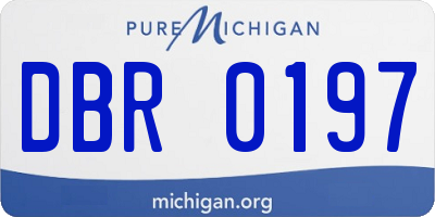 MI license plate DBR0197