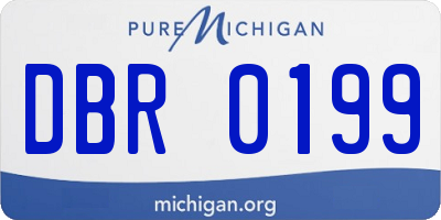 MI license plate DBR0199