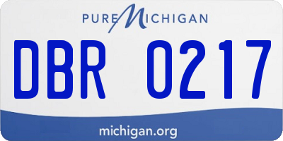 MI license plate DBR0217