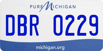 MI license plate DBR0229