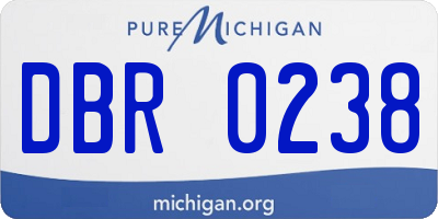MI license plate DBR0238