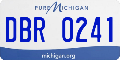 MI license plate DBR0241