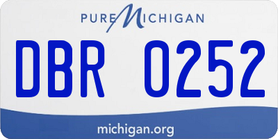 MI license plate DBR0252