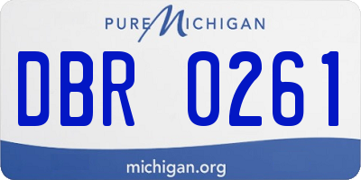 MI license plate DBR0261