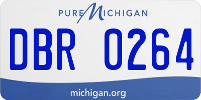 MI license plate DBR0264