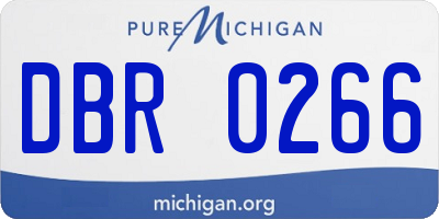 MI license plate DBR0266