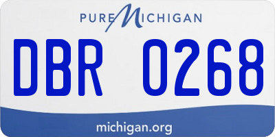 MI license plate DBR0268