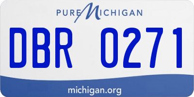 MI license plate DBR0271