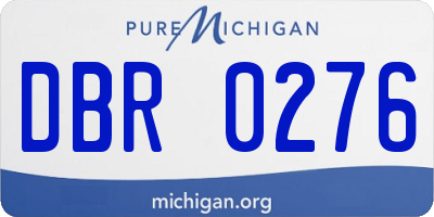 MI license plate DBR0276