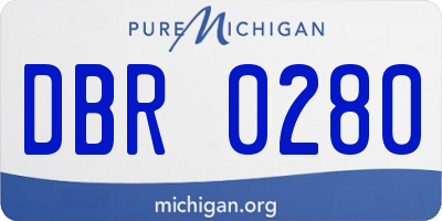 MI license plate DBR0280