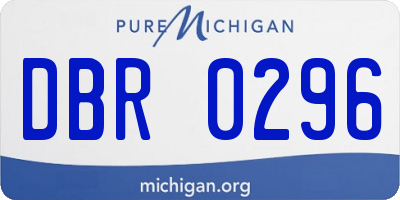 MI license plate DBR0296