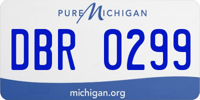MI license plate DBR0299
