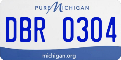 MI license plate DBR0304
