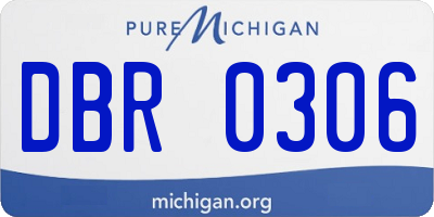 MI license plate DBR0306