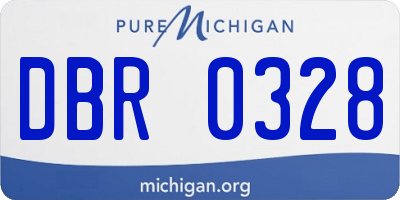 MI license plate DBR0328