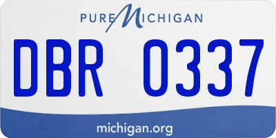 MI license plate DBR0337