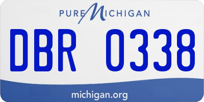 MI license plate DBR0338