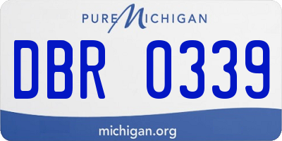 MI license plate DBR0339