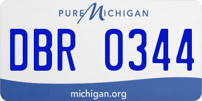 MI license plate DBR0344