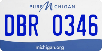 MI license plate DBR0346
