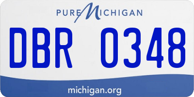 MI license plate DBR0348