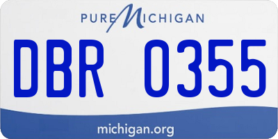 MI license plate DBR0355