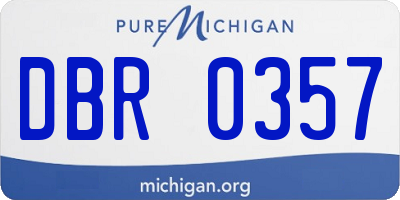 MI license plate DBR0357