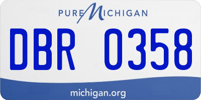 MI license plate DBR0358