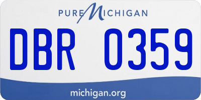 MI license plate DBR0359