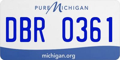 MI license plate DBR0361