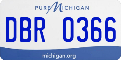 MI license plate DBR0366