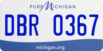 MI license plate DBR0367