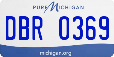 MI license plate DBR0369