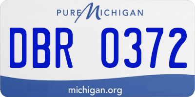 MI license plate DBR0372