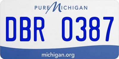 MI license plate DBR0387