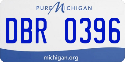 MI license plate DBR0396