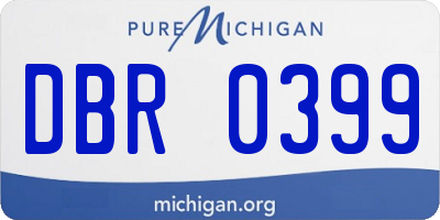MI license plate DBR0399