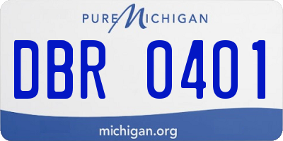 MI license plate DBR0401