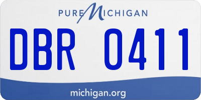 MI license plate DBR0411