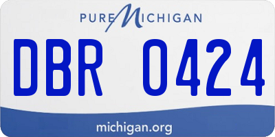 MI license plate DBR0424