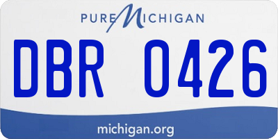 MI license plate DBR0426