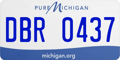 MI license plate DBR0437