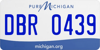 MI license plate DBR0439