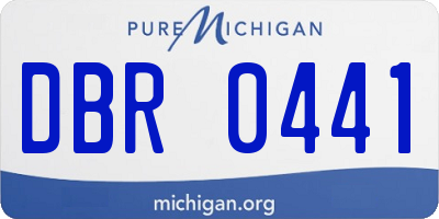 MI license plate DBR0441