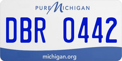 MI license plate DBR0442