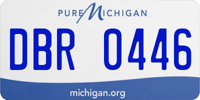 MI license plate DBR0446