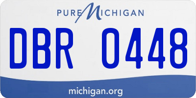 MI license plate DBR0448